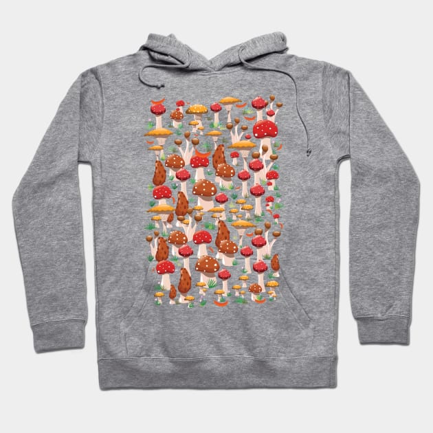 Cute Mushrooms Hoodie by nickemporium1